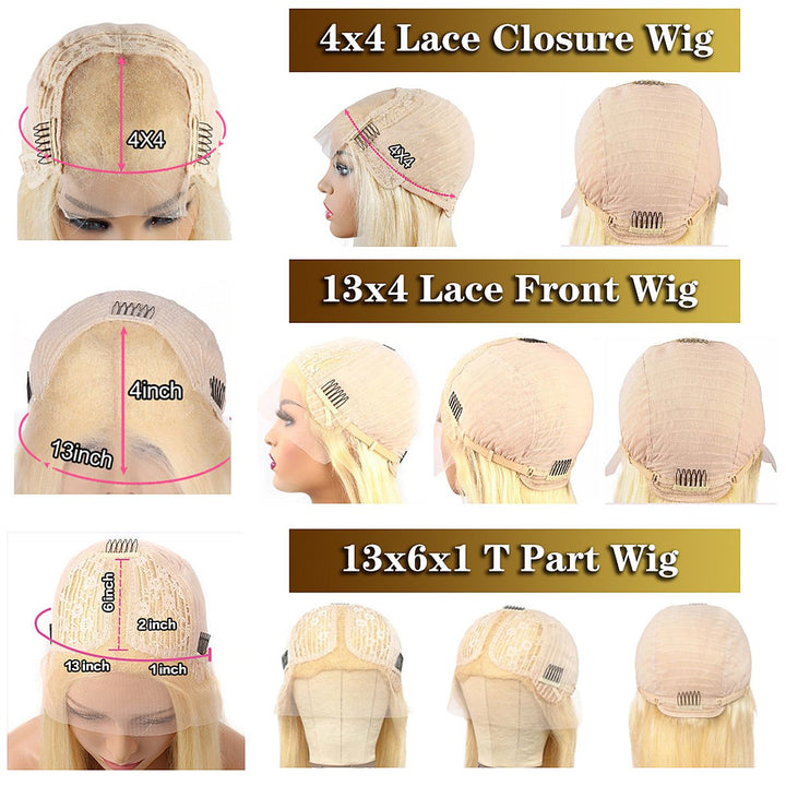 613 Blonde Color 13x6 Transparent Lace Wig