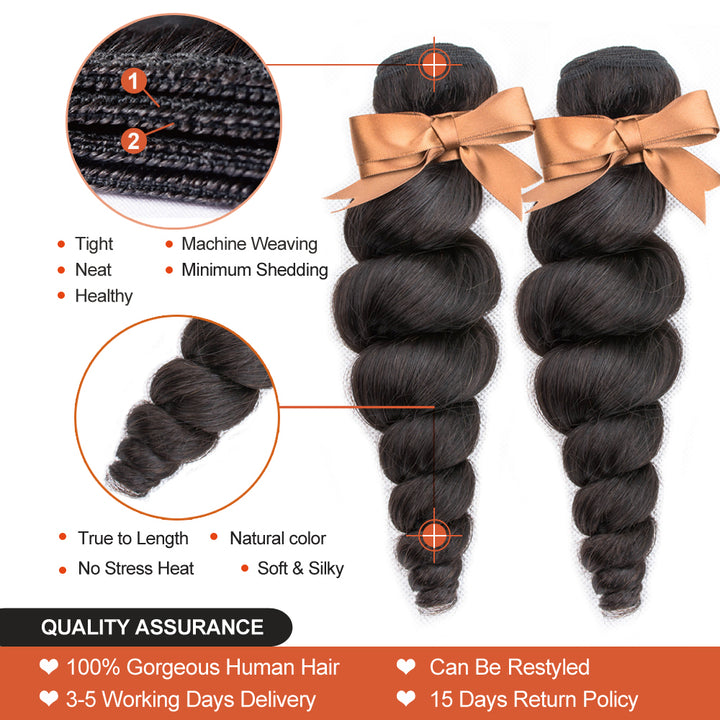 Brazilian Loose Wave Weave Virgin Human Hair Bundle