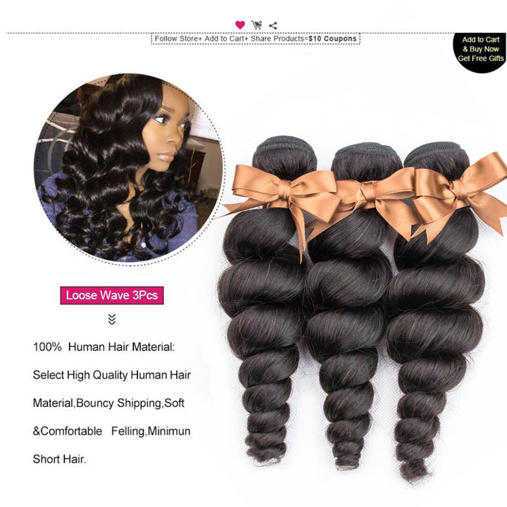 Brazilian Loose Wave Weave Virgin Human Hair Bundle