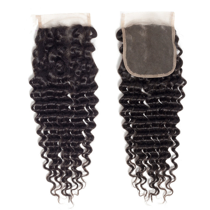 Deep Wave HD Lace Closure With 3 Bundles