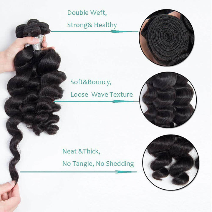  Loose Wave Weaves Bundles 