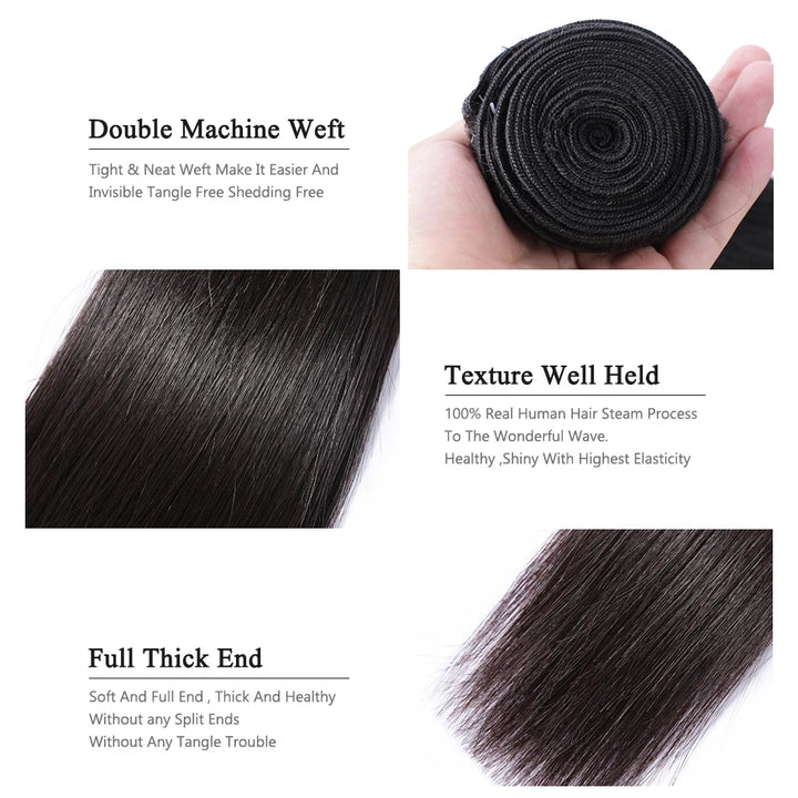 Virgin Straight Brazilian Hair Bundles 