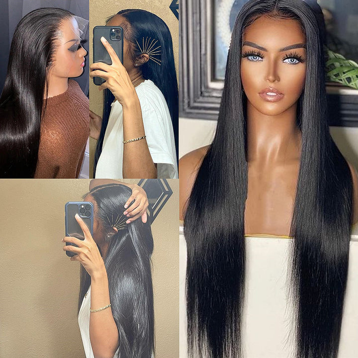 Long Virgin Hair 5*5 Lace Closure Wigs